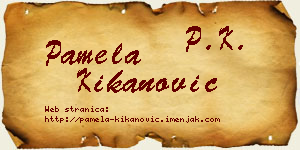 Pamela Kikanović vizit kartica